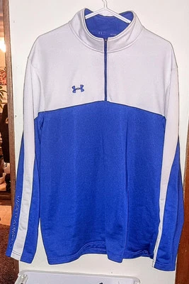 Chaqueta de pista Under Armour para todas las estaciones (solo) para hombre triple azul sobre blanco para hombre XL 🔥 Foto 1 de 3