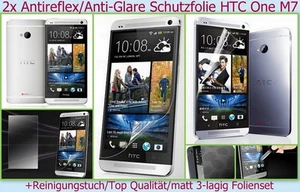 2x pellicola protettiva display abbagliante anti reflex per cellulare HTC One M7 set opaco PROTECTOR - Foto 1 di 1