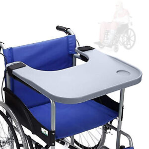Removable Wheelchair Lap Tray Table W/2 Cup Holders Fits Disabled Reading Eating