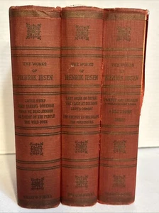 Works of Henrik Isben Willey Book Co. 1911 Lot of 3 Vols William Archer VTG - Bild 1 von 20