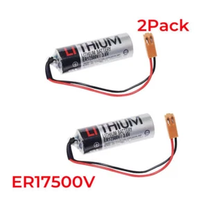2Pcs New ER17500V 3.6V 2700mAh Battery Li-Battery with plug For TOSHIBA PLC - Picture 1 of 5