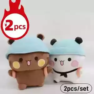 2pcs New Bubu and Dudu Panda Plush Cute Cartoon Panda Bear Doll Stuffed Soft - Picture 1 of 8