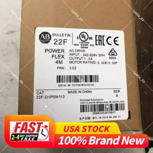 Brand New 22F-D1P5N113 AB PowerFlex 4M- 0.4 kW (0.5 HP) AC Drive US Fast shiping - Picture 1 of 4