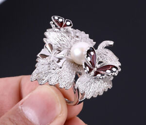 BUTTERFLIES .925 SOLID STERLING SILVER RING SIZE 8.25 #24017