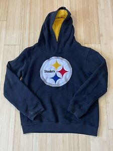 NFL Team Apparel YOUTH Pittsburg Steelers Black Hoody Size Small