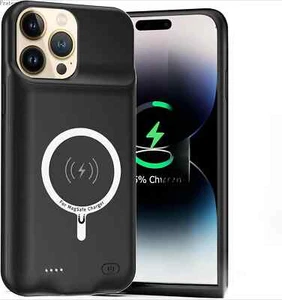 Custodia batteria per iPhone 14 Pro power bank magnetica ricarica wireless - Foto 1 di 6