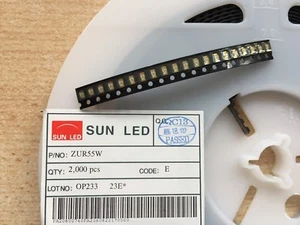 SMT/SMD LED ROSSO 1206 - 3,2 × 1,6mm realizzato da Sun ZUR55W 2000 PEZZI H404 - Foto 1 di 3