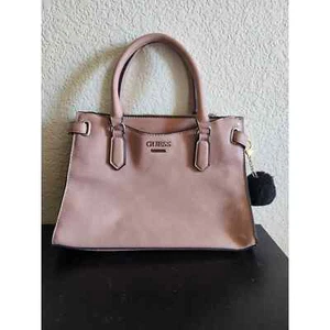Guess Pink Logo Faux Leather Handbag - Picture 1 of 11