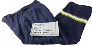 Workrite Flame Resistant 499UT95NB Size 38X30 Navy Blue Hi-Visi Work Pant VG 153 - Picture 1 of 24