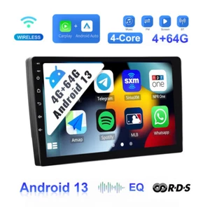 10.1" 4+64GB Android13 Autoradio mit Wireless CarPlay GPS Navi BluetoothFM 2 DIN - Bild 1 von 23