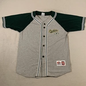Vintage Green Bay Packers Jersey Style Shirt Youth Boys XL Gray Green Football - Picture 1 of 11