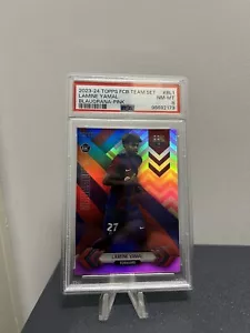 2023 Topps FC Barcelona Set Blaugrana Lamine Yamal #BL1 PINK /99 RC PSA 8 Pop 3 - Bild 1 von 2