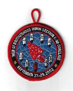 Sept. 27-29, 2002 OA Conclave Sec. C3B Web Of Brotherhood RED Bdr. [CLV-1389] - Picture 1 of 1