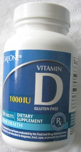 Vitamin D 1000 IU 200tbl, gluten free 1000 IU exp:10/13 - Picture 1 of 10