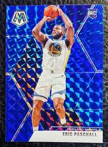 2019-20 PANINI MOSAIC ERIC PASCHALL BLUE PRIZM RC #250 SP /99 WARRIORS MINT RARE - Picture 1 of 2