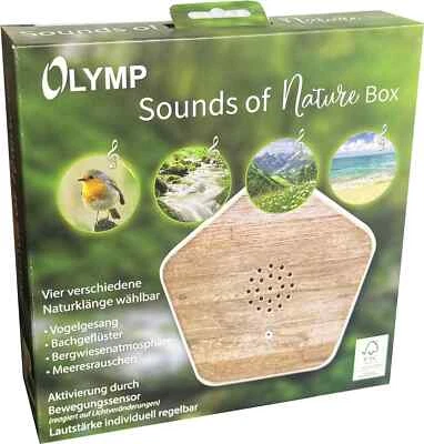 Olymp Caja de Sonido con Detector de Movimiento Naturaleza Aves Arroyo Ruido Marino