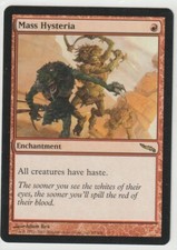 1x MASS HYSTERIA - Mirrodin MTG Magic The Gathering NM English RED Rare