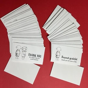 Thank You Cards - Customer Appreciation - 2 Designs - 3.5” x 2” (80 Qty) - NEW - Picture 1 of 3