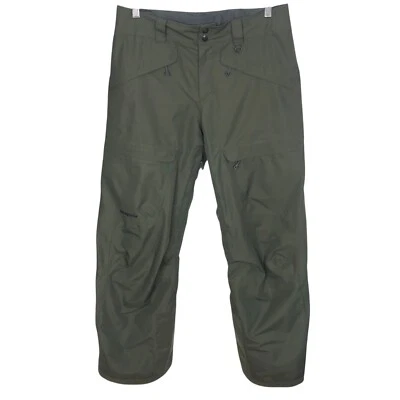 Patagonia Distressed Cuffs Snowshot Pants Mens Medium Olive Snowboard Flawed - Image 1 of 4
