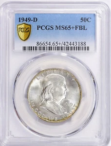 1949-D Franklin Half Dollar MS-65+ FBL PCGS Certified - Picture 1 of 5
