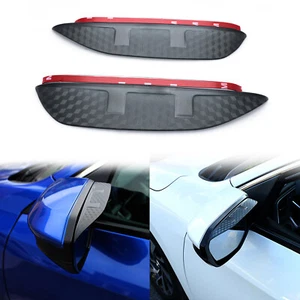Carbon Fiber Style Door Mirror Rain Snow Visor Shade Guard For Honda Civic 16-20 - Bild 1 von 12