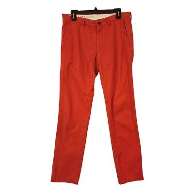 Pantalón Chino Club Monaco Para Hombre 30/32 Naranja y Rojo Connor Moderno Calce Ajustado Foto 1 de 4