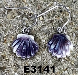 E3141 Wampum Earrings Dangle - Picture 1 of 1
