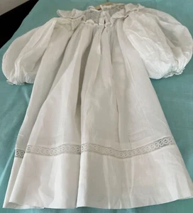 Vestido de bautizo eduardiano antiguo hecho a mano con encaje bordado ZZ181 - Imagen 1 de 8