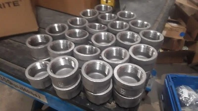 Cantidad 43 - Tapa de tubo TC 316 150 acero inoxidable 1 1/4" NPT roscada - Lote de 43 Foto 1 de 4