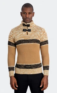 NEU LCR Herren schwarz Edition Cardigan Pullover Jacke schmale Passform Mode hellbraun - Bild 1 von 1