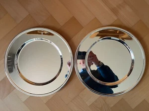 2 Stück Platzteller versilbert mit Perlrand 31 cm Dekorteller Neuwertig - Bild 1 von 10