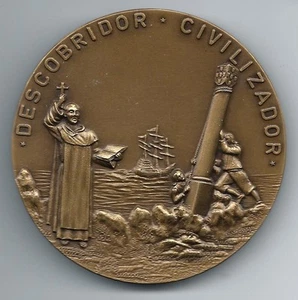 Schiff Berühmter Seefahrer Pedro Álvares Cabral Bronzemedaille / M46 - Bild 1 von 1