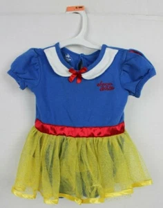 Disney Baby SNOW WHITE Costume Dress Romper Sz 6 mos Tulle Skirt Free Ship GUC - Picture 1 of 5