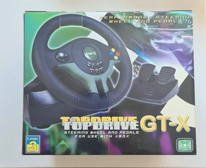 TOP DRIVE GTX STEERING WHEEL /PEDALS  XBOX TOTAL GAMER (ONLY FOR ORIGINAL  XBOX) - Picture 1 of 8
