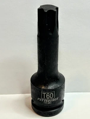 Pittsburgh Impact Torx Star Bit Socket T60 x 1/2" -Free USA Shipping - Image 1 of 2