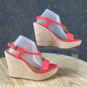 Sandalias Michael Kors Mujer 6.5 M Annie Plataforma Alpargata Rosa Tacones Cuña NUEVAS - Imagen 1 de 18