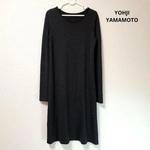 Yohji Yamamoto Dress Long Sleeve Cut and Sew Black Size 2 From Japan - Picture 1 of 24