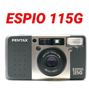 Pentax ESPIO 115G Compact Film Camera 38-115mm Zoom Silver No Customs Fees US - Picture 1 of 5