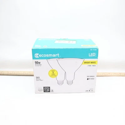 (2-Pk) Ecosmart  Dimmable LED Flood Light Bulb Daylight PAR38 90W 1001718820 - Image 1 of 4