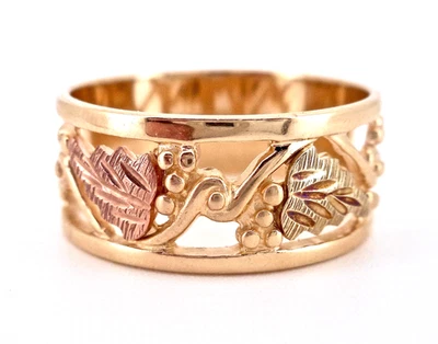 10K BLACK HILLS GOLD LEAVES BAND - Image 1 of 4