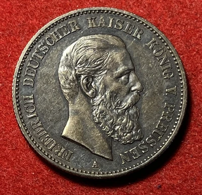 Prussia 2 Mark 1888 A Silver Coin Wilhelm I KM#510 One Year Type T8681 - Image 1 of 2