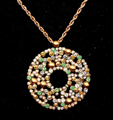 Брайтон кристалл дворец золото зеленый кристалл подвеска ожерелье - Изображение 1 из 4