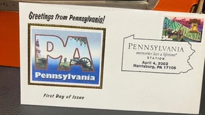 USA 2002 FDC for Pennsylvania stamp, Harrisburg - Picture 1 of 4