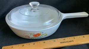 VTG Corning Ware 6.5 inch Saute Pan (P-83-B) Wildflower & Pyrex Lid (P85C) - Picture 1 of 4