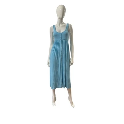 Hatch Size 0 Maternity Dress Women Blue Tank Softest Ribbed Nursing Midi Stretch - Image 1 of 4