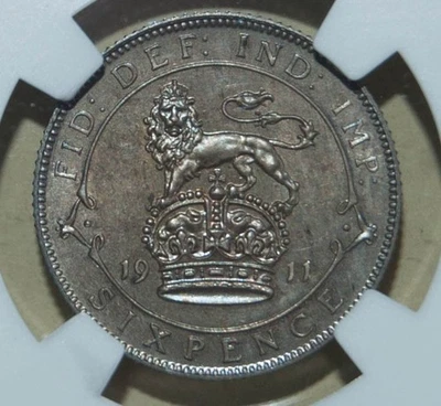 1911 Proof Sixpence, NGC PF65, As Struck. - Image 1 of 3