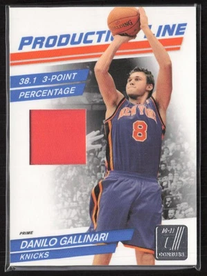 2010-11 Donruss Production Line Материалы Prime /10 Danilo Gallinari #92 Knicks - Изображение 1 из 2
