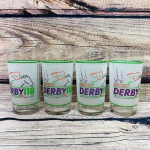 Set of 4, Kentucky Derby 1992 118th Mint Julep Beverage Glass Winner - Picture 1 of 8
