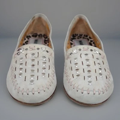 Zapatos sin cordones mocasines planos Warren Edwards para mujer de gamuza de cuero talla 9 Foto 1 de 4