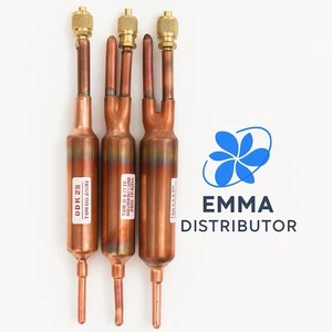 3PZ FILTRO ESSICCATORE REFRIGERANTE LINEA LIQUIDA CON VALVOLA DI CARICA 1/4 X 1/4 25 grammi - Foto 1 di 7